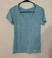 Blue  Dri-Fit Scoop Neck Tee