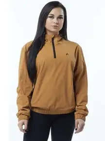 ALPHALETE Women’s EXP Tech Windbreaker- Chestnut, Size XS