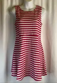 JJ Basics Pink & White Stripe Dress Large