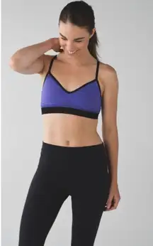 Lululemon Hold Your Om Bra II Heathered Iris Flower Size XXS