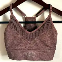 VS PINK SEAMLESS LIGHTLY LINED ATHLETIC SPORTS WORKOUT BRA
