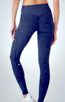 Alo High Waist Alosoft Lounge Legging in Heathered Navy