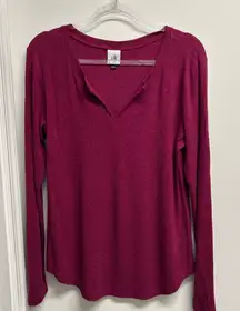 CAbi Women's Fuchsia Long Sleeve Simple Tee Top