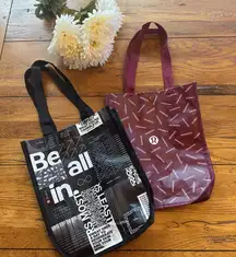 Lululemon 2 small reusable tote shopping bags