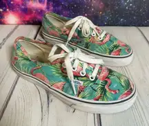 Vans Dorian Flamingo Off The Wall Tropical Floral Lace Up Sneakers Women Sz 7.5