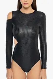 Koral Aurora Netz Cutout Athletic Bodysuit Body Suit Bodysuit Black‎ size XS