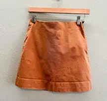 Camel Denim A-Line Mini Skirt - Size 2