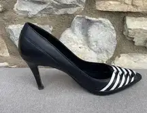 WHBM White House Black Market Scarlett 4-inch heels black & white size 10