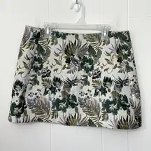 Urban Outfitters Green Floral Mini Skirt ~ Textured Upholstery Fabric ~ Size M