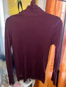 Burgundy Polo Ralph Lauren Turtleneck Top