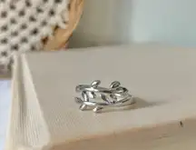 Vintage Wrapping Leaves Silver Ring “Bree” Vine Floral Minimal Classic Simple Jewelry