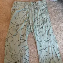 Stars Above Green Floral Pajama Pant