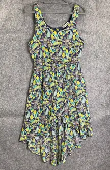 Mudd Paisley Handkerchief Hem Dress XL Navy Floral Boho‎ Y2K Festival Style