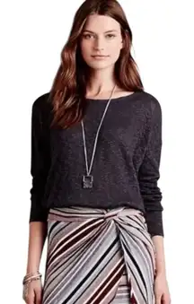 Anthropologie Deletta Nubby Circle Tee in Black Size Small