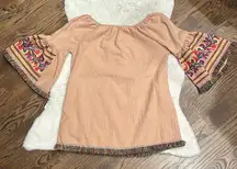 Embroidered Off The Shoulder Dress