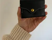 Fossil Women’s Heritage Trifold Wallet Black Leather Gold Hardware