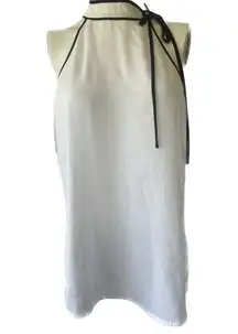 Calvin Klein Women's Bare Shoulder Blouse Top With High Neck Side Tie Style M