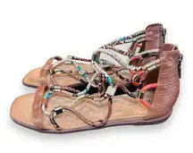 Aldo women Occeran Flat Caged Sandals Sz 8