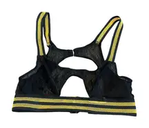 For Love And Lemons Skivvies Black Sheer Mesh Bra Cutout Front Back Size XS