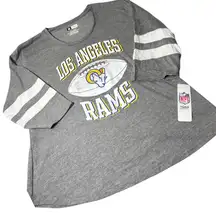 NEW Los Angeles Rams NFL Womens‎ 2XL Football Three Quarter Sleeve T Shirt