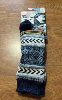 Socks Everyday Light Cushion Crew Height Multicolor Snowflake Large