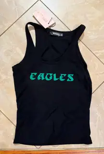 Philadelphia eagles black ribbed tank top