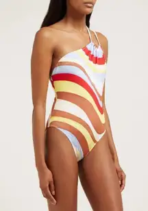 Solid & Striped 💕💕 Saree Wave Asymmetric Swimsuit