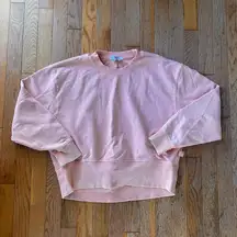 pastel melon salmon pink crewneck