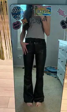 Leather Flare Pants