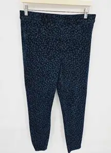 Spanx Leopard Print Pull On Blue Jean-ish Size Large