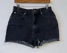 Everlane The Way High Denim Jean Shorts Size 30 Charcoal Gray