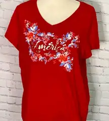 St. John’s Bay Red America T-Shirt - 0X