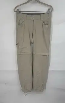 Columbia Convertible Hiking Pants Women 4 Khaki Adjustable Gorpcore Outdoor