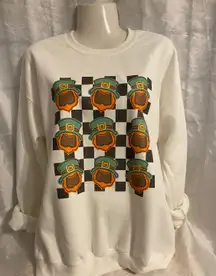 St Patrick Day Checker Pattern Sweatshirt 