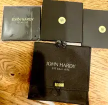 JOHN HARDY  Silver Legends Naga Pave Black Sapphire Stud Earrings