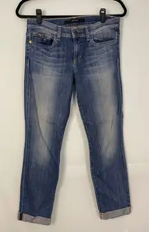 Joes Jeans Elizabeth Wash Cuffed Cropped‎ Straight Leg Womens Size 26