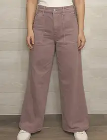 American Eagle Stretch Women's Size 00 Mauve Pink Mid Rise Flare Leg Skater Jean