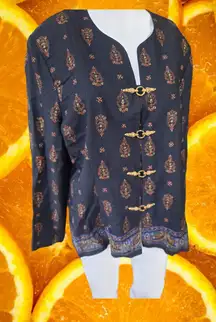 Vintage R&M Richards by Karen Kwong Asian‎ Style Blouse Size 18