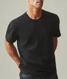 American Giant Classic Black Cotton Crew Neck T Shirt Made in USA Size S