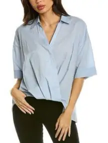 NWOT THEORY Icon Twist Shirt In Light Blue