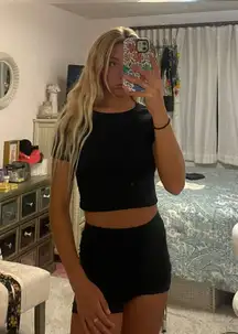 Plain Black Shortsleeve Top