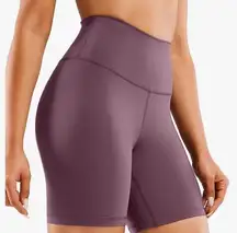 6'' High Waist Yoga Workout Running Shorts Spandex