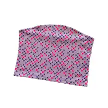 BP Purple and Pink Geometric Shapes Y2K Crop Tube Top Medium