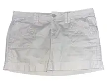 Vintage l.e.i. Y2K Beige Cotton Cargo Utility Micro Mini Skirt