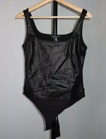 Faux Leather Body Suit