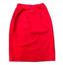 Pendleton red midi wool pencil skirt size 8