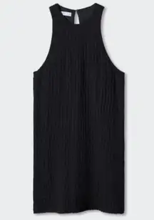 Mango MNG Textured Short Black Dress Sleeveless NWT Size 6