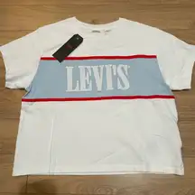 NWT  red white and blue t shirt size small