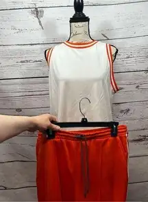 Hunter XL orange and white matching sleeveless shirt and pants NWT - Jonie