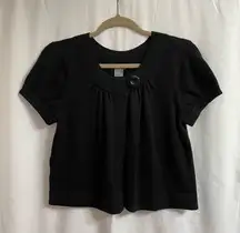 Ann Taylor Women’s Small Black  Short Sleeve Cardigan Office Career Work